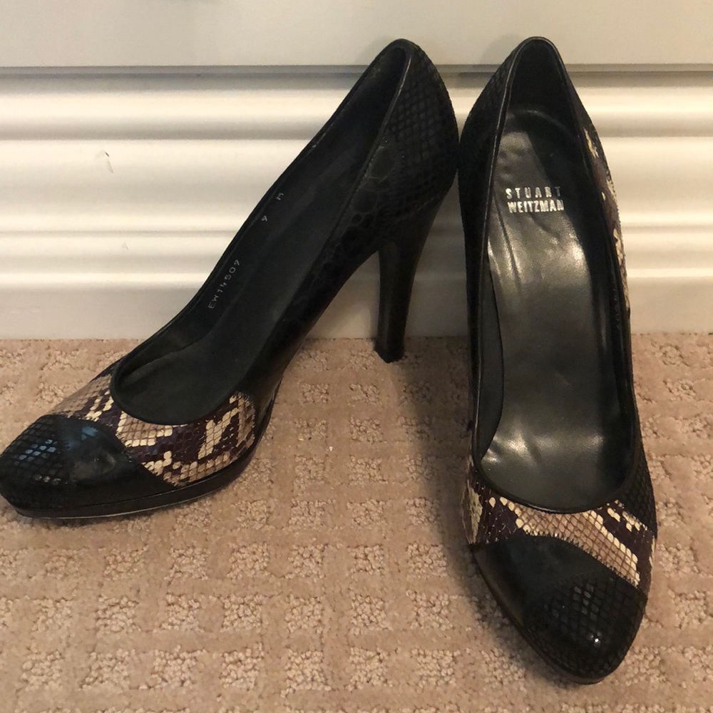 Stuart Weitzman snake-skin
